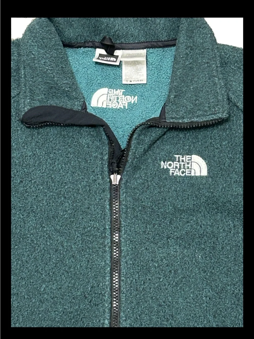 The North Face Men's Teal Full-Zip Fleece Jacket